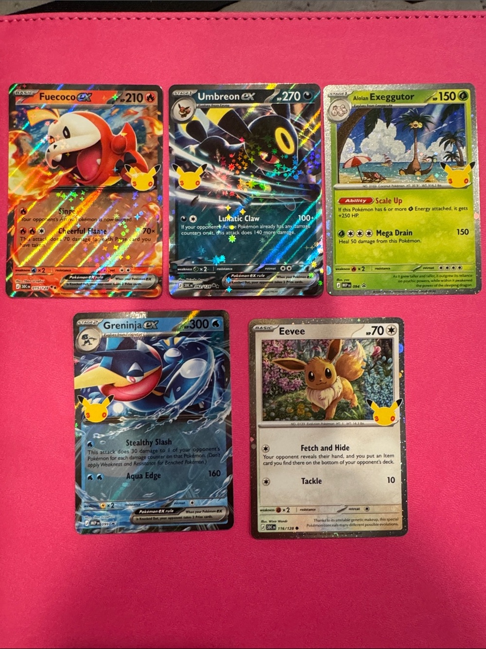 Trading Card Bundle - Assorted Holo Cards (Pink)